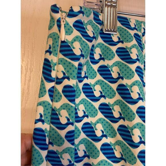 Talbots Blue Whale Twill Skirt Sz. 8 Side Zip Packable Vacation - Picture 3 of 9